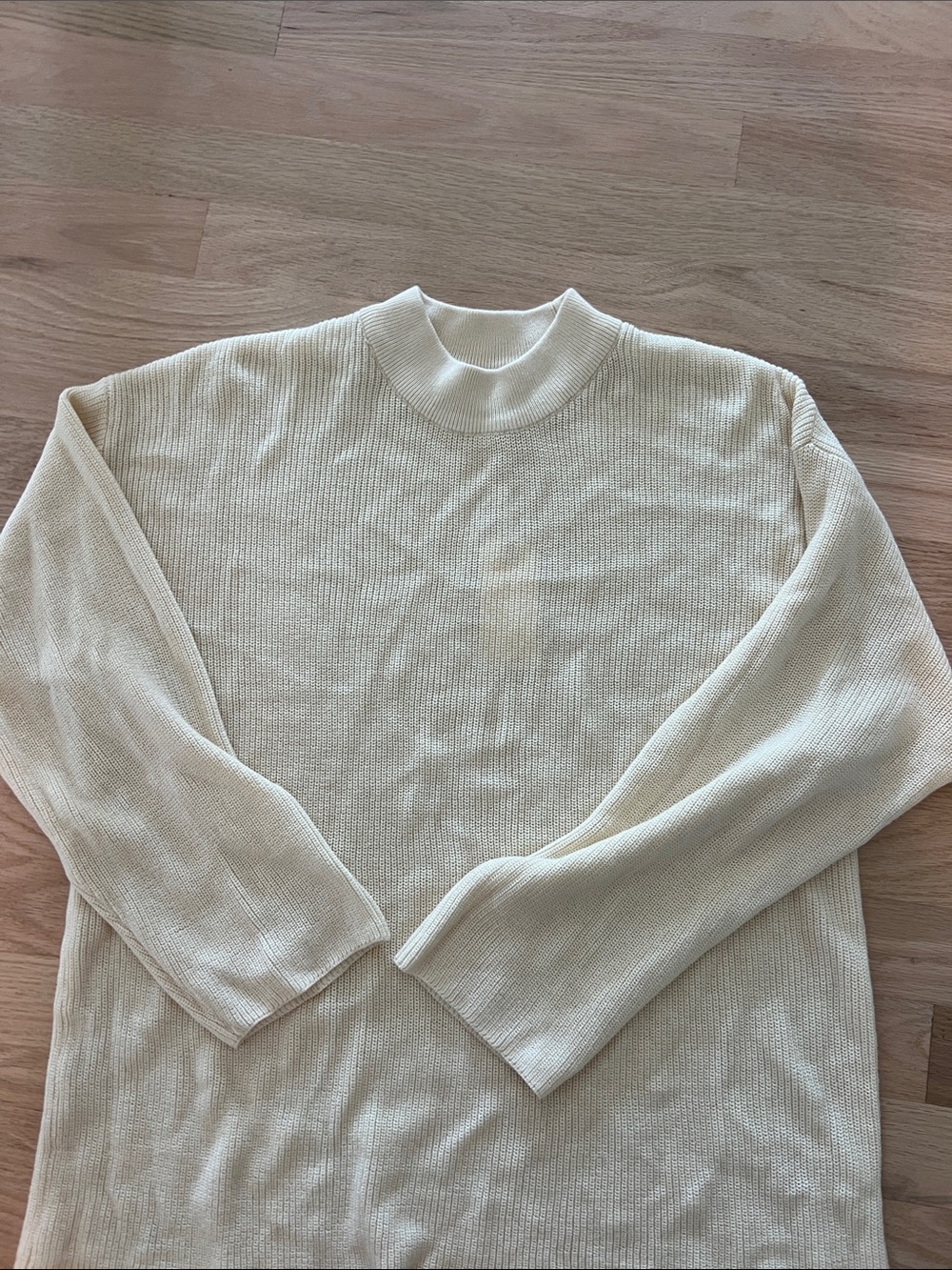 By Together Cream Turtleneck Knit Sweater